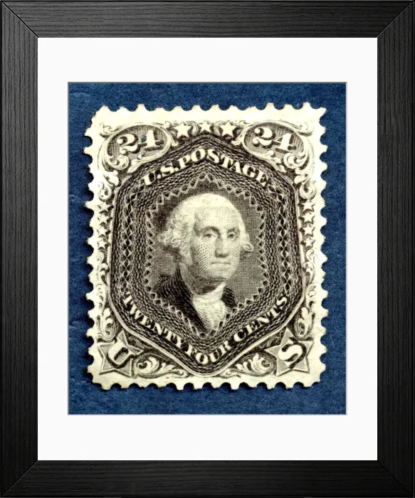 Framed Print : 24c Washington re-issue single, 1875. Creator: National Bank Note Company Framed Print : 24c Washington re-issue single, 1875. Creator: National Bank Note Company