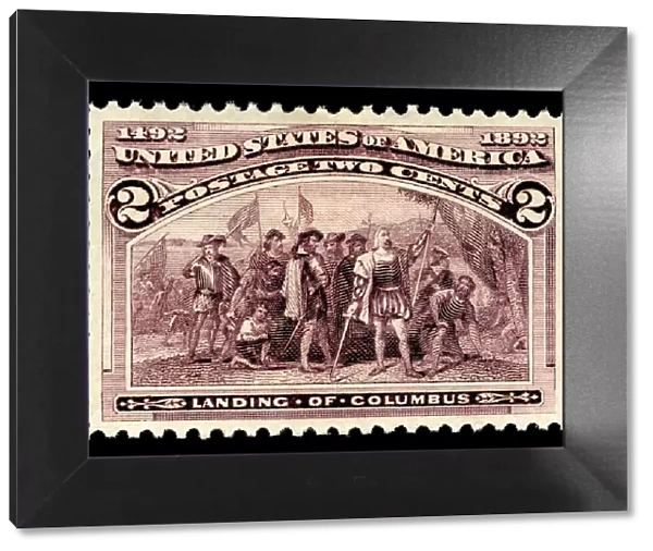 2c Landing of Columbus single, 1893. Creator: American Bank Note Company