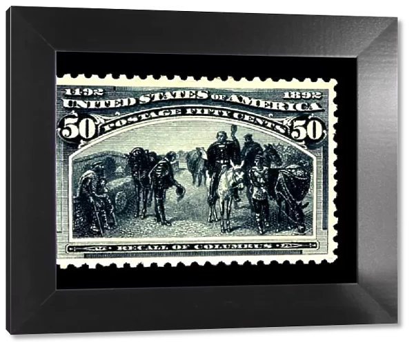 50c Recall of Columbus single, 1893. Creator: American Bank Note Company