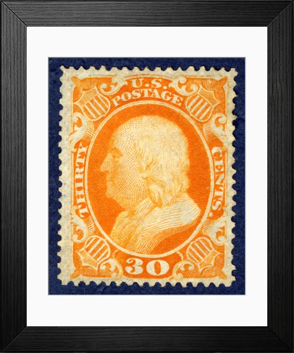 Framed Print : 30c Franklin single, 1860. Creators: Toppan, Carpenter & Company