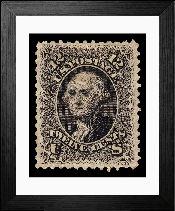 Framed Print : 12c Washington single, 1861. Creator: National Bank Note Company Framed Print : 12c Washington single, 1861. Creator: National Bank Note Company