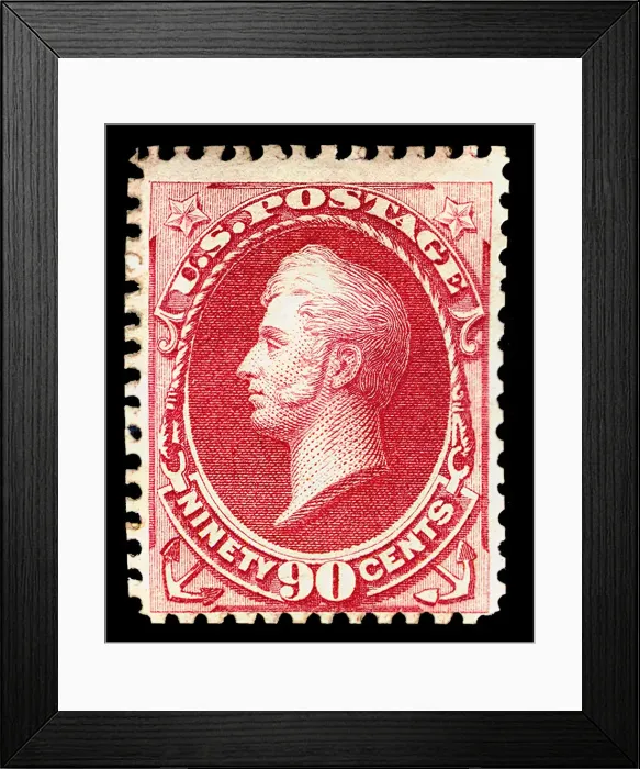 Framed Print : 90c Commodore Oliver Hazard Perry special printing single, 1875 Framed Print : 90c Commodore Oliver Hazard Perry special printing single, 1875