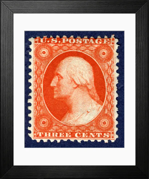 Framed Print : 3c Washington reprint single, 1875. Creator: Continental Bank Note Company Framed Print : 3c Washington reprint single, 1875. Creator: Continental Bank Note Company
