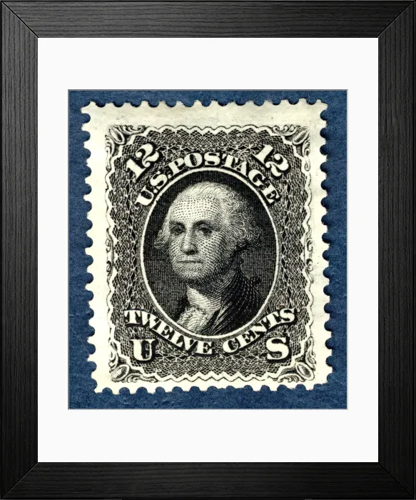 Framed Print : 12c Washington re-issue single, 1875. Creator: National Bank Note Company Framed Print : 12c Washington re-issue single, 1875. Creator: National Bank Note Company