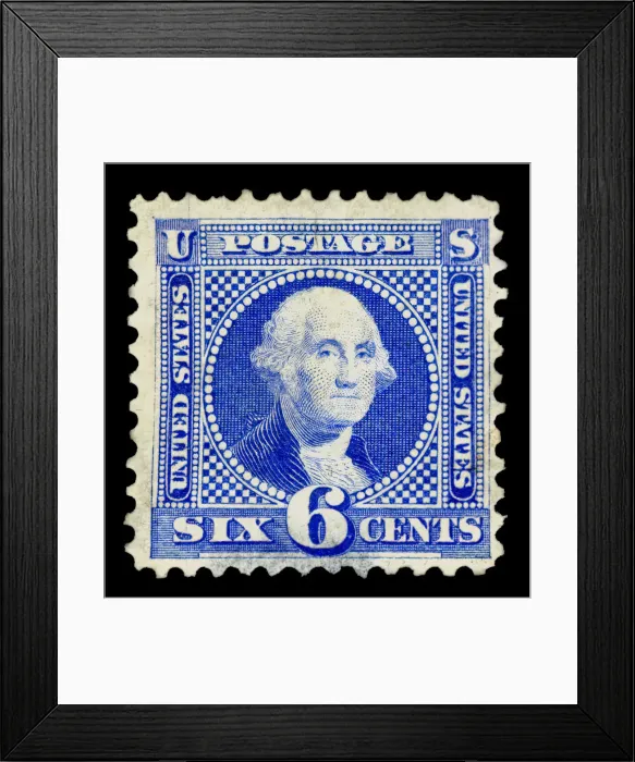 Framed Print : 6c Washington re-issue single, 1875. Creator: National Bank Note Company Framed Print : 6c Washington re-issue single, 1875. Creator: National Bank Note Company