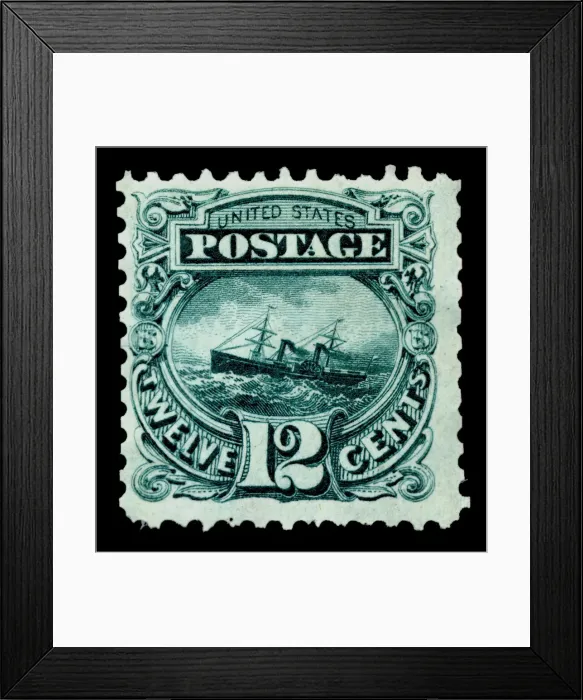 Framed Print : 12c S. S. Adriatic re-issue single, 1875. Creator: National Bank Note Company Framed Print : 12c S. S. Adriatic re-issue single, 1875. Creator: National Bank Note Company
