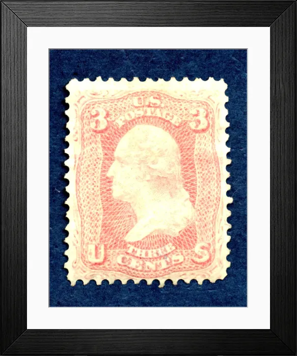 Framed Print : 3c Washington single, August 17, 1861. Creator: National Bank Note Company Framed Print : 3c Washington single, August 17, 1861. Creator: National Bank Note Company
