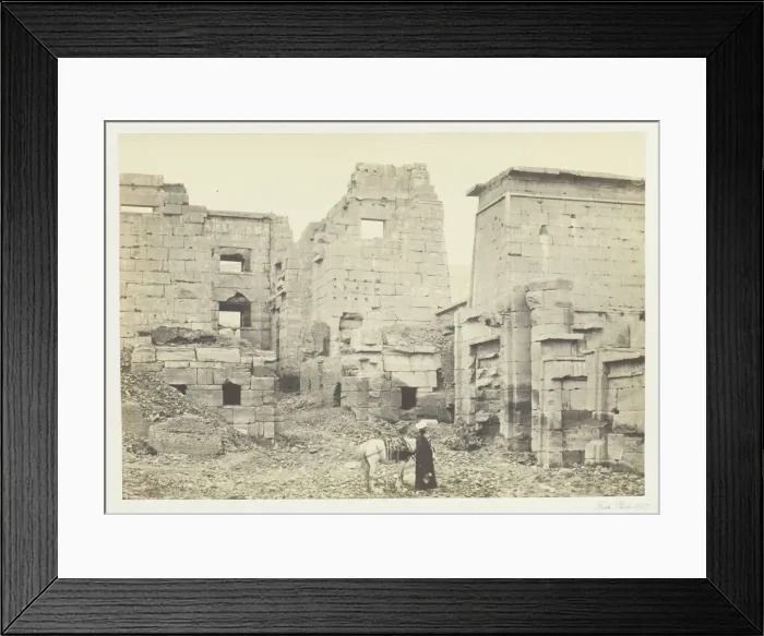 Framed Print : The Temple Palace, Medinet Haboo, 1857. Creator: Francis Frith Framed Print : The Temple Palace, Medinet Haboo, 1857. Creator: Francis Frith
