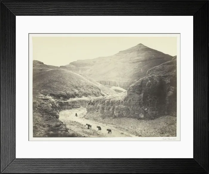 Framed Print : Valley of the Tomb of the Kings, Thebes, 1857. Creator: Francis Frith Framed Print : Valley of the Tomb of the Kings, Thebes, 1857. Creator: Francis Frith