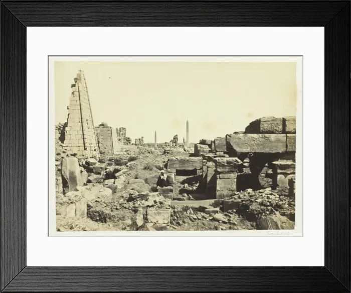 Framed Print : View at Karnac, from the Granite Pylon, 1857. Creator: Francis Frith Framed Print : View at Karnac, from the Granite Pylon, 1857. Creator: Francis Frith