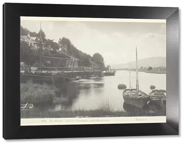 Trefriw - River Conway and Steamer, 1860  /  94. Creator: Francis Bedford