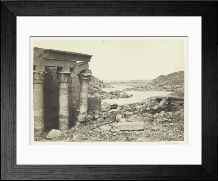 Framed Print : View from Philae, Looking North, 1857. Creator: Francis Frith Framed Print : View from Philae, Looking North, 1857. Creator: Francis Frith
