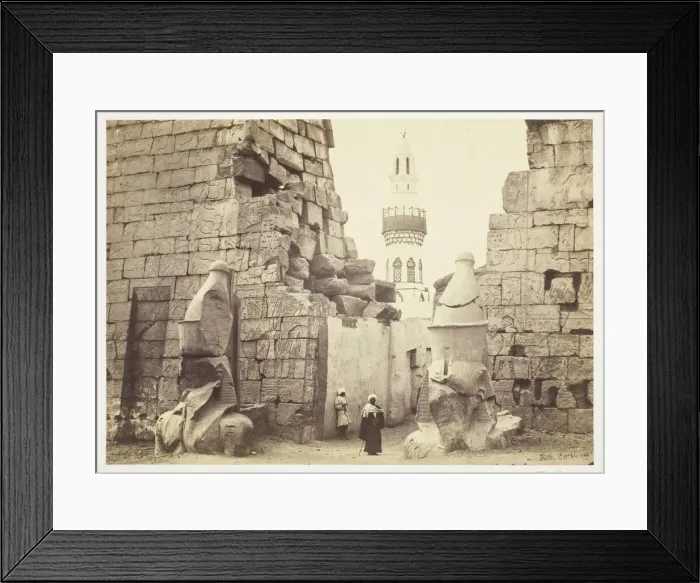 Framed Print : Entrance to the Great Temple, Luxor, 1857. Creator: Francis Frith Framed Print : Entrance to the Great Temple, Luxor, 1857. Creator: Francis Frith
