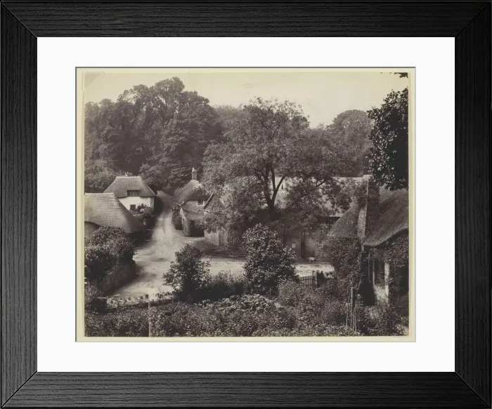 Framed Print : Untitled [thatched cottages], 1860  /  94. Creator: Francis Bedford