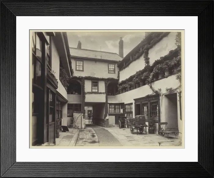 Framed Print : Gloucester, Courtyard of New Inn, 1860 / 94. Creator: Francis Bedford Framed Print : Gloucester, Courtyard of New Inn, 1860 / 94. Creator: Francis Bedford