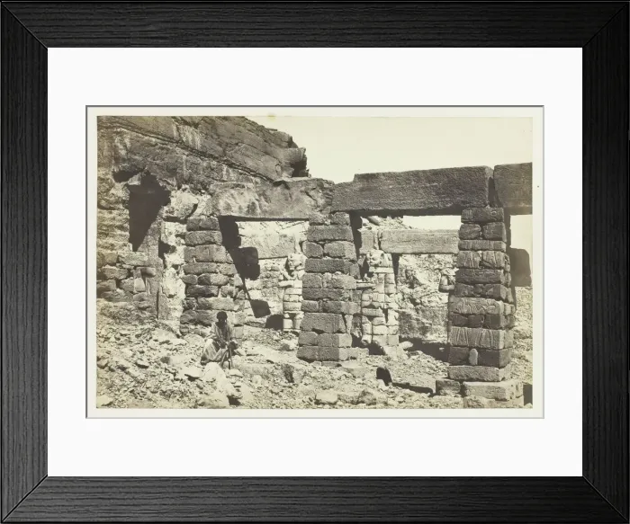 Framed Print : Portico of the Temple of Cerf Hossayn, Nubia, 1857. Creator: Francis Frith Framed Print : Portico of the Temple of Cerf Hossayn, Nubia, 1857. Creator: Francis Frith