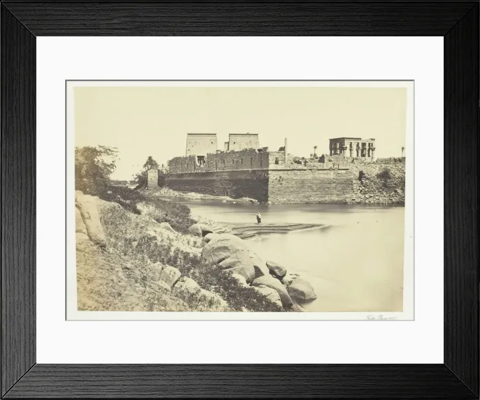 Framed Print : South End of the Island of Philae, 1857. Creator: Francis Frith Framed Print : South End of the Island of Philae, 1857. Creator: Francis Frith