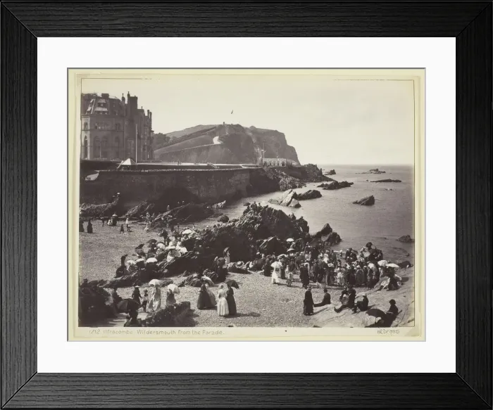 Framed Print : Ilfracombe, Wildersmouth from the Parade, 1860 / 94. Creator: Francis Bedford Framed Print : Ilfracombe, Wildersmouth from the Parade, 1860 / 94. Creator: Francis Bedford