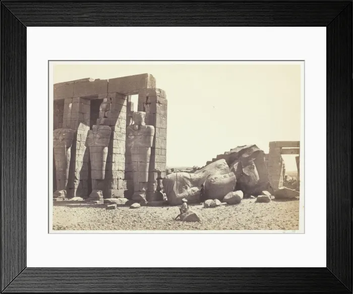 Framed Print : Osiride Pillars and Great Fallen Colossus, c. 1857, printed 1862. Creator: Francis Frith Framed Print : Osiride Pillars and Great Fallen Colossus, c. 1857, printed 1862. Creator: Francis Frith