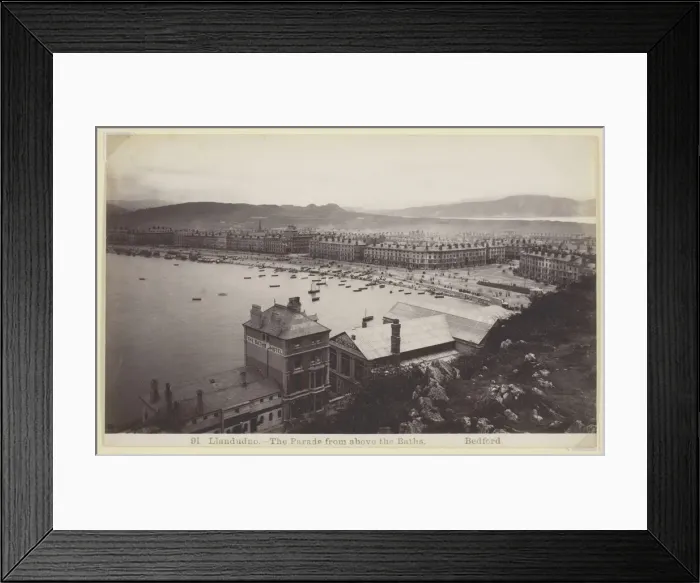 Framed Print : Llandudno - The Parade from above the Baths, 1860 / 94. Creator: Francis Bedford Framed Print : Llandudno - The Parade from above the Baths, 1860 / 94. Creator: Francis Bedford