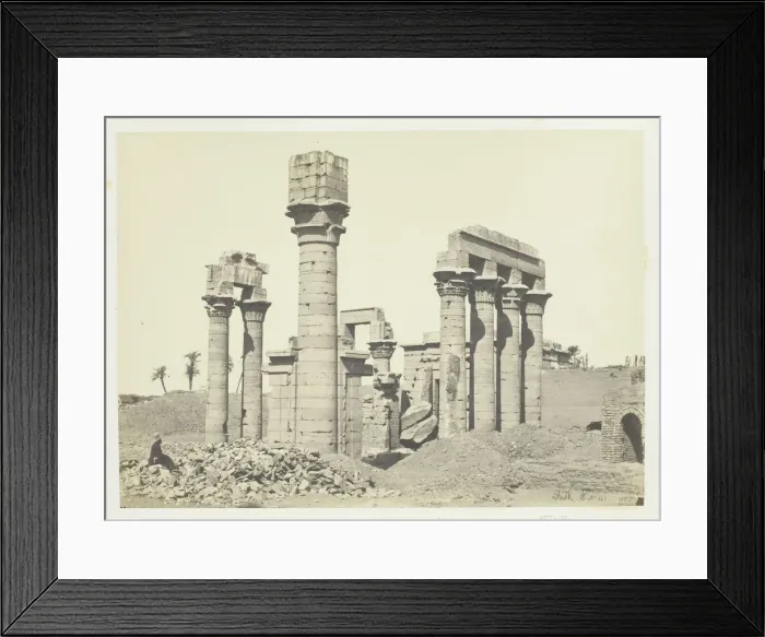 Framed Print : Cleopatras Temple at Erment, near Thebes, 1857. Creator: Francis Frith Framed Print : Cleopatras Temple at Erment, near Thebes, 1857. Creator: Francis Frith