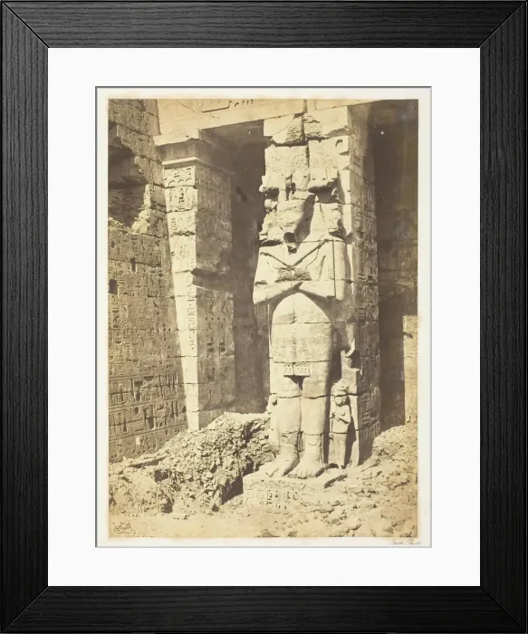 Framed Print : Osiride Pillars at Medinet-Haboo, c. 1857. Creator: Francis Frith Framed Print : Osiride Pillars at Medinet-Haboo, c. 1857. Creator: Francis Frith