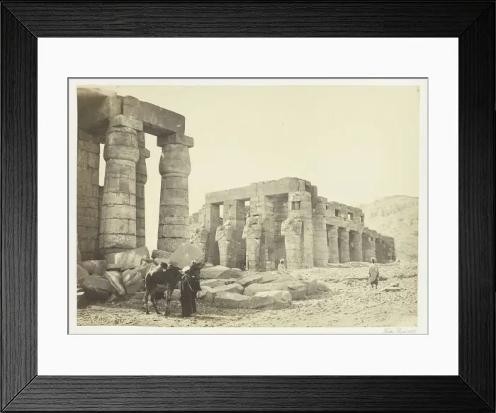 Framed Print : The Memnonium, Thebes, from the Plain, 1857. Creator: Francis Frith Framed Print : The Memnonium, Thebes, from the Plain, 1857. Creator: Francis Frith
