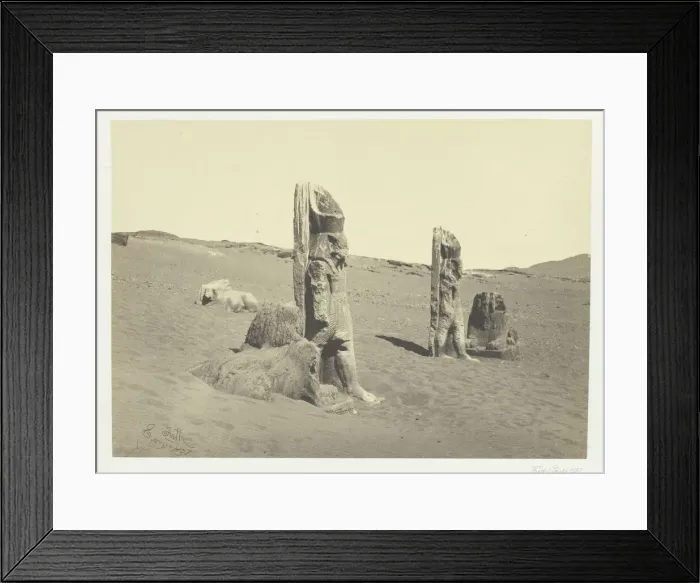 Framed Print : Colossi and Sphynx at Wady Saboua, Nubia, 1857. Creator: Francis Frith Framed Print : Colossi and Sphynx at Wady Saboua, Nubia, 1857. Creator: Francis Frith