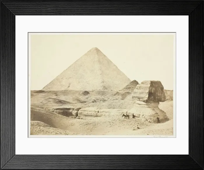Framed Print : The Sphynx and Great Pyramid, 1857, printed 1862. Creator: Francis Frith