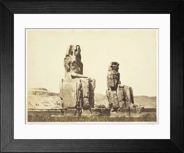 Framed Print : The Statues of Memnon, 1857, printed 1862. Creator: Francis Frith Framed Print : The Statues of Memnon, 1857, printed 1862. Creator: Francis Frith