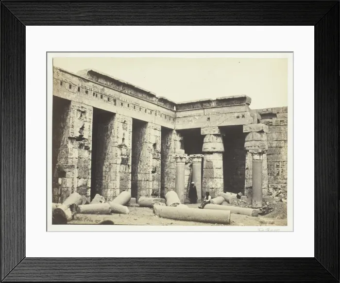 Framed Print : Interior Court of Medinet Habbo, Thebes, 1857. Creator: Francis Frith Framed Print : Interior Court of Medinet Habbo, Thebes, 1857. Creator: Francis Frith