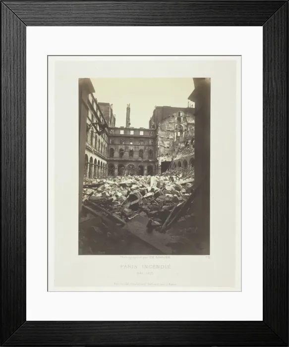 Framed Print : Paris Fire (Interior of the Ministry of Finance), May 1871. Creator: Charles Soulier Framed Print : Paris Fire (Interior of the Ministry of Finance), May 1871. Creator: Charles Soulier