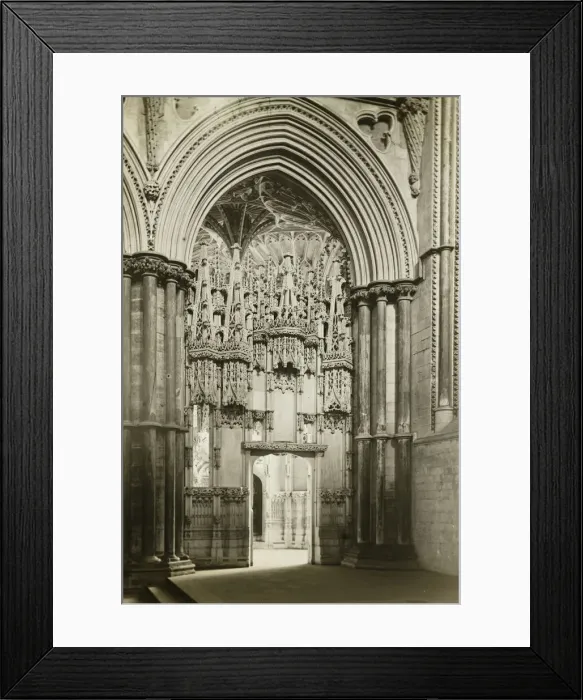 Framed Print : Ely Cathedral: Bishop Alcocks Chapel from Reho-Choir, 1891