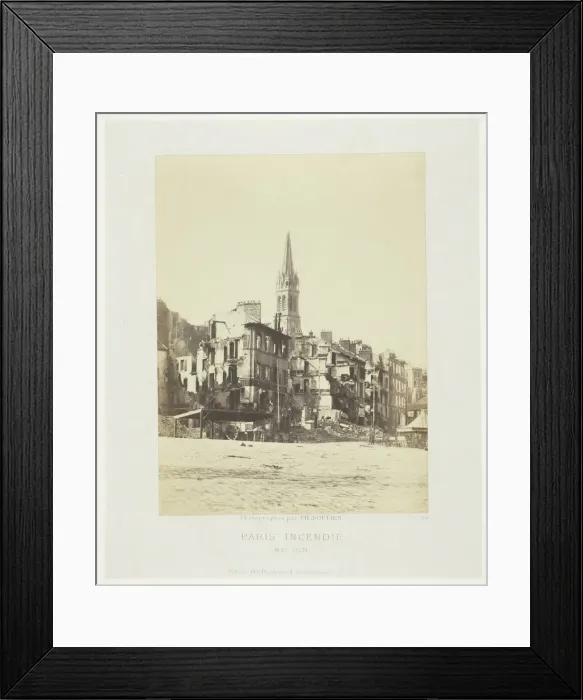 Framed Print : Paris Fire (Place de Saint-Cloud), May 1871. Creator: Charles Soulier Framed Print : Paris Fire (Place de Saint-Cloud), May 1871. Creator: Charles Soulier
