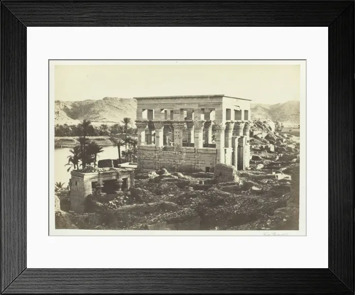 Framed Print : Pharoahs Bed, Philae, from the Great Temple, 1857. Creator: Francis Frith Framed Print : Pharoahs Bed, Philae, from the Great Temple, 1857. Creator: Francis Frith
