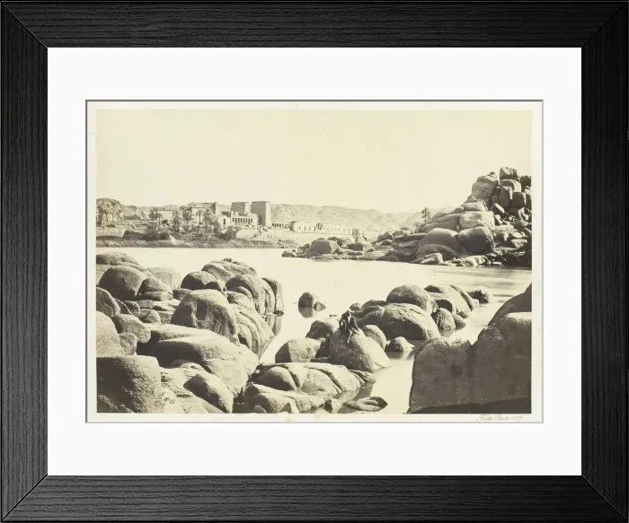 Framed Print : The Approach to Philae, 1857. Creator: Francis Frith Framed Print : The Approach to Philae, 1857. Creator: Francis Frith