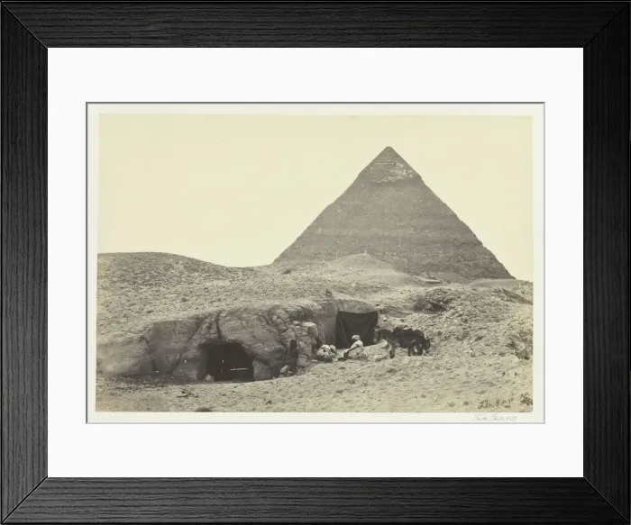 Framed Print : Rock-Tombs and Belzonis Pyramid, Gizeh, 1857. Creator: Francis Frith Framed Print : Rock-Tombs and Belzonis Pyramid, Gizeh, 1857. Creator: Francis Frith