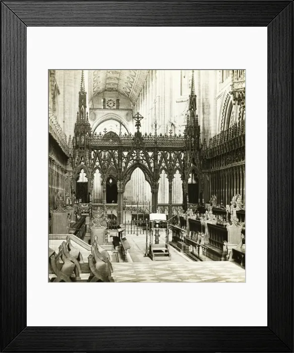 Framed Print : Ely Cathedral: Choir to West, 1891. Creator: Frederick Henry Evans Framed Print : Ely Cathedral: Choir to West, 1891. Creator: Frederick Henry Evans