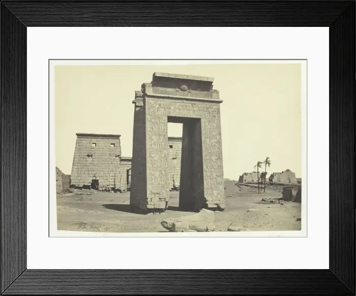 Framed Print : Sculptured Gateway, Karnac, 1857. Creator: Francis Frith Framed Print : Sculptured Gateway, Karnac, 1857. Creator: Francis Frith