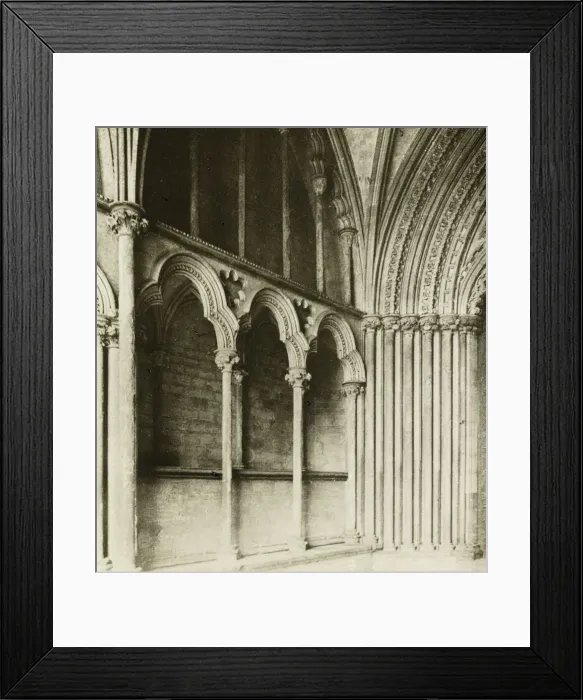 Framed Print : Ely Cathedral: Galilee Porch, details, c. 1891. Creator: Frederick Henry Evans Framed Print : Ely Cathedral: Galilee Porch, details, c. 1891. Creator: Frederick Henry Evans