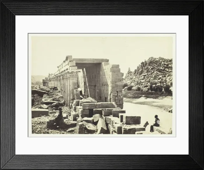 Framed Print : The Colonnade, Island of Philae, 1857. Creator: Francis Frith
