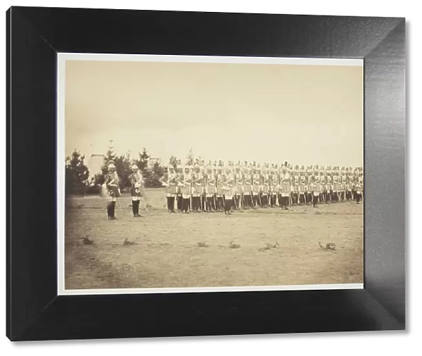 Untitled [soldiers on parade], 1857. Creator: Gustave Le Gray