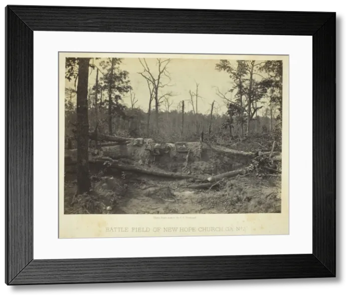 Framed Print : Battle Field of New Hope Church, GA, No. 2, 1866. Creator: George N. Barnard Framed Print : Battle Field of New Hope Church, GA, No. 2, 1866. Creator: George N. Barnard