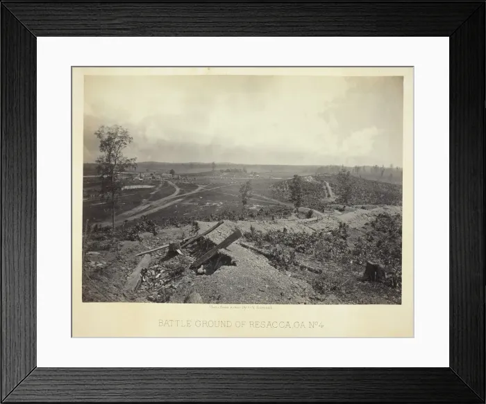 Framed Print : Battle Ground of Resacca, GA, No. 4, 1866. Creator: George N. Barnard Framed Print : Battle Ground of Resacca, GA, No. 4, 1866. Creator: George N. Barnard