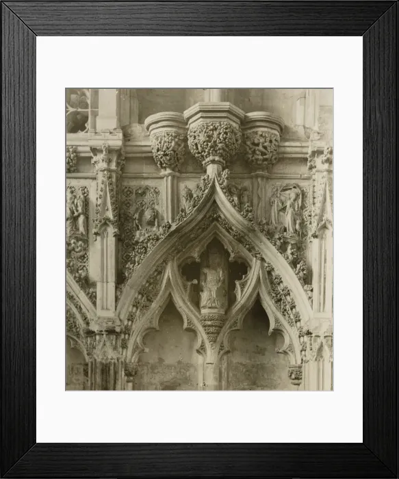 Framed Print : Ely Cathedral: Lady Chapel, Details, c. 1891. Creator: Frederick Henry Evans Framed Print : Ely Cathedral: Lady Chapel, Details, c. 1891. Creator: Frederick Henry Evans