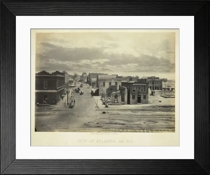 Framed Print : City of Atlanta, GA, No. 2, 1866. Creator: George N. Barnard Framed Print : City of Atlanta, GA, No. 2, 1866. Creator: George N. Barnard