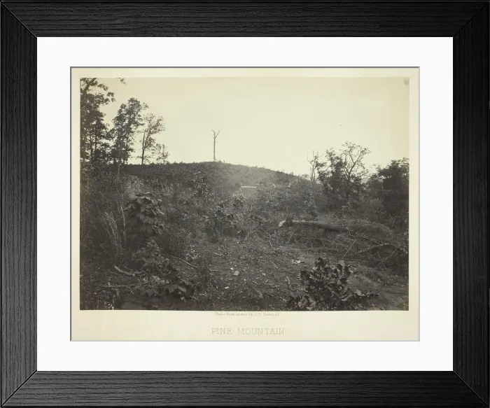 Framed Print : Pine Mountain, 1866. Creator: George N. Barnard Framed Print : Pine Mountain, 1866. Creator: George N. Barnard