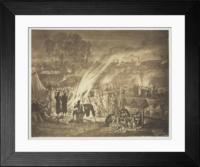 Framed Print : Untitled [Drawing of Arab fete improvised by the Zouaves Framed Print : Untitled [Drawing of Arab fete improvised by the Zouaves