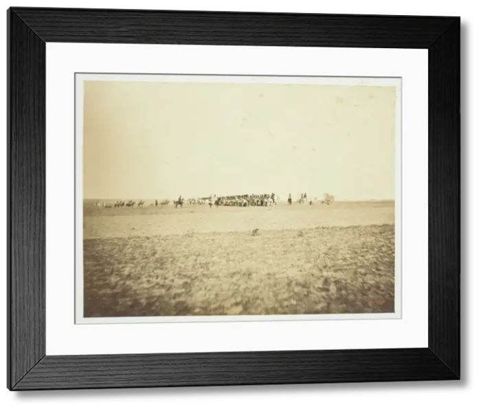 Framed Print : Untitled [cavalry], 1857. Creator: Gustave Le Gray