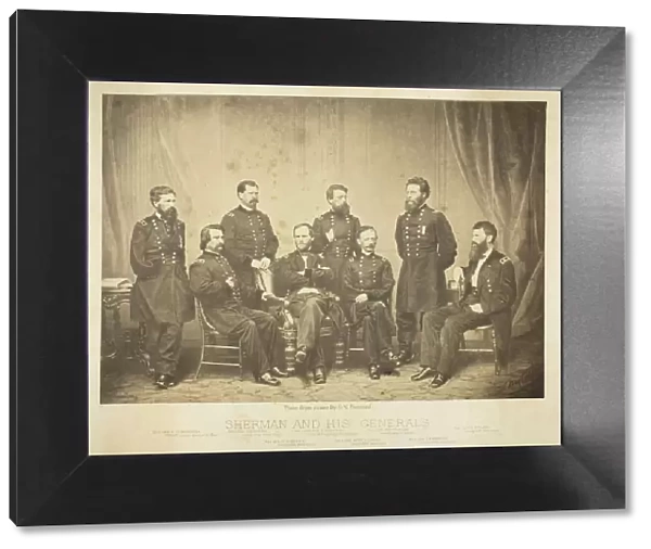 Sherman and His Generals, 1865. Creator: George N. Barnard